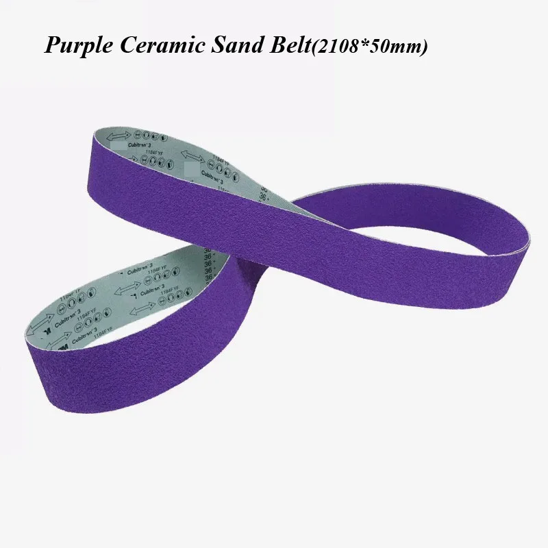 Purple ceramic sand belt 3m184F 36+ 2108*50mm/915*50mm sanding belt for rough Grinding of welding tools for tank body welds