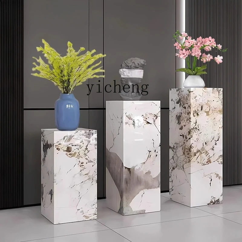 

LSL Rock Plate Flower Stand Light Luxury Living Room Modern Minimalist Living Room Home Entrance Floor-standing Flower Stand