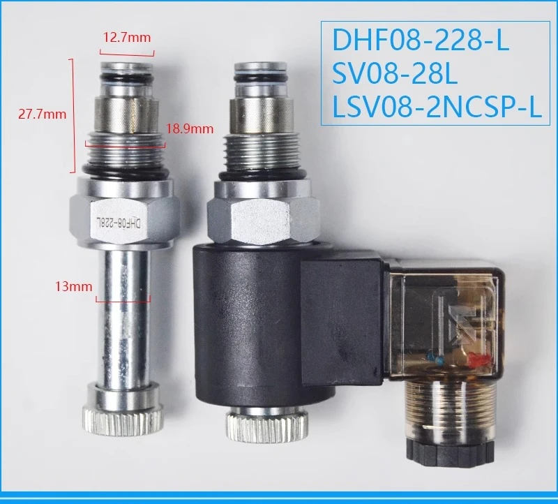 

Parts Suitable for Normally Closed Thread Hydraulic Cartridge Solenoid Valve DHF08-228L SV08-28L NCSP