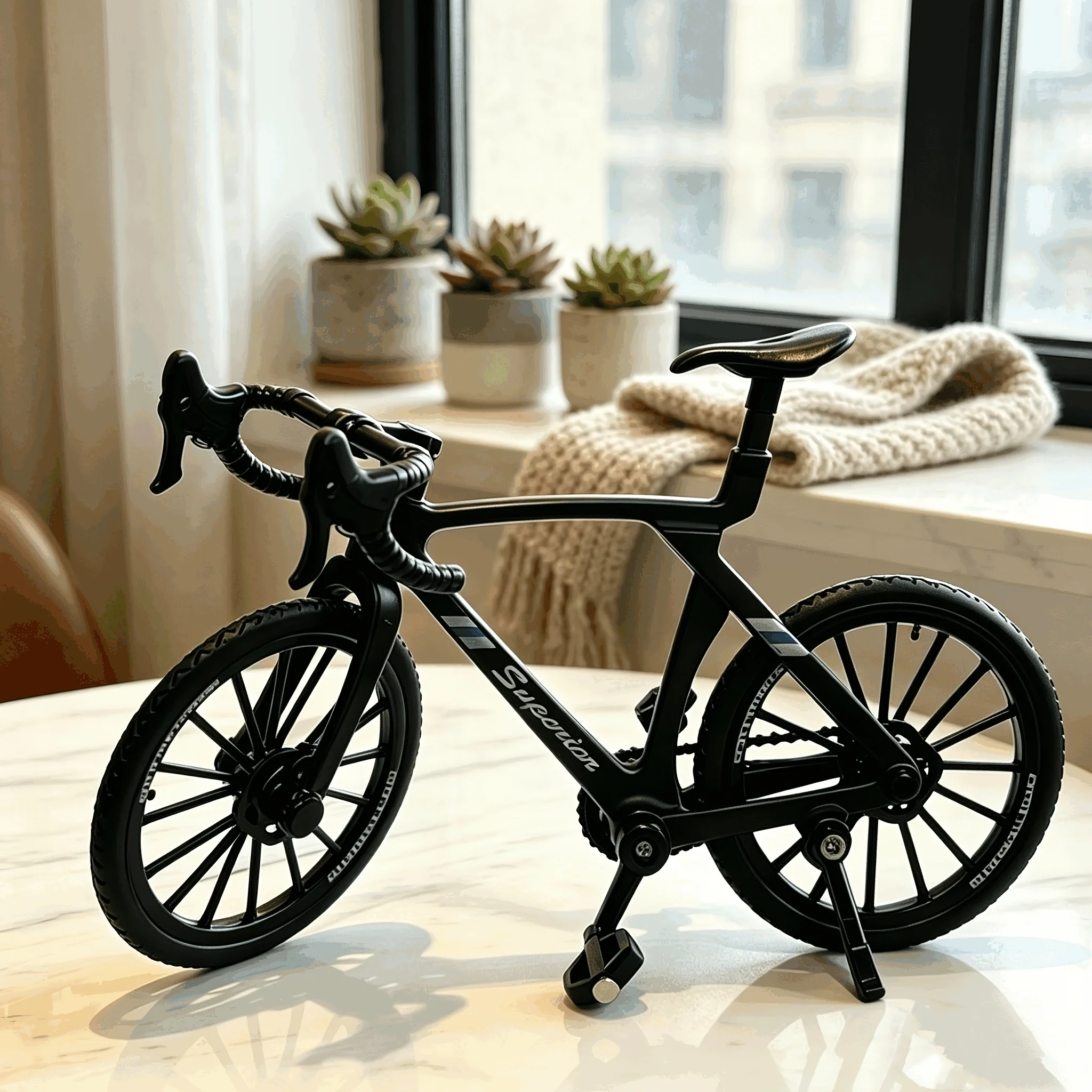 Bicycle Model Alloy Drop Handlebar Tire Adjustable Mountain Bike Simulation Metal Road Racing Bike Toy, Boy and Girl Toys