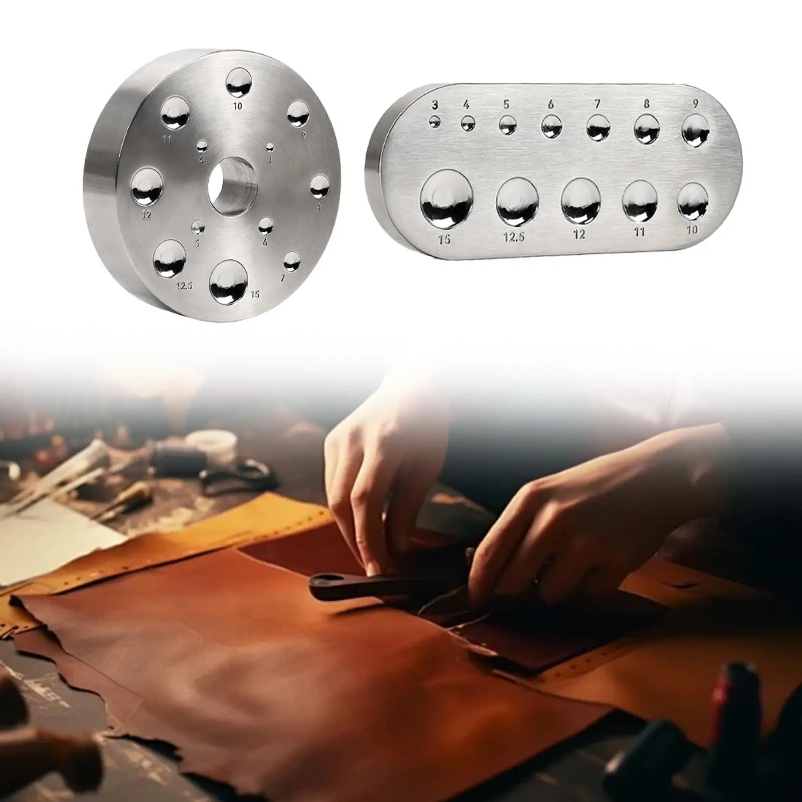 

Dapping Doming Block Rivet Setting Tool for Jewel Clasp Snap Button Handbag