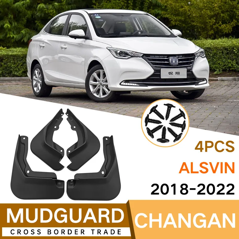 

For Changan Alsvin 2018-2022 Car Molded Mud Flaps Splash Guards Mudguards Front Rear Styling Front Rear Wheel Accessories