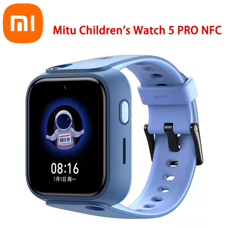 

New 2021 Mitu Children's Phone 5 PRO NFC Student Smart Waterproof Positioning 4G Multifunctional Student Bracelet Watch