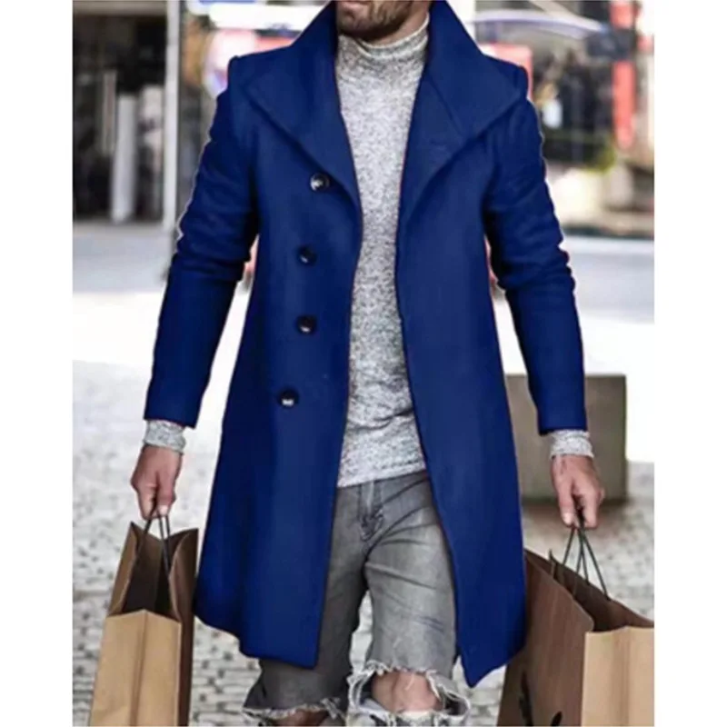 Mens Coat 2024 New Casual Men Coat Winter 6 Colors Men Coats Winter Formal Mens Trench Coat Jacket  Size S-4Xl Outdoor