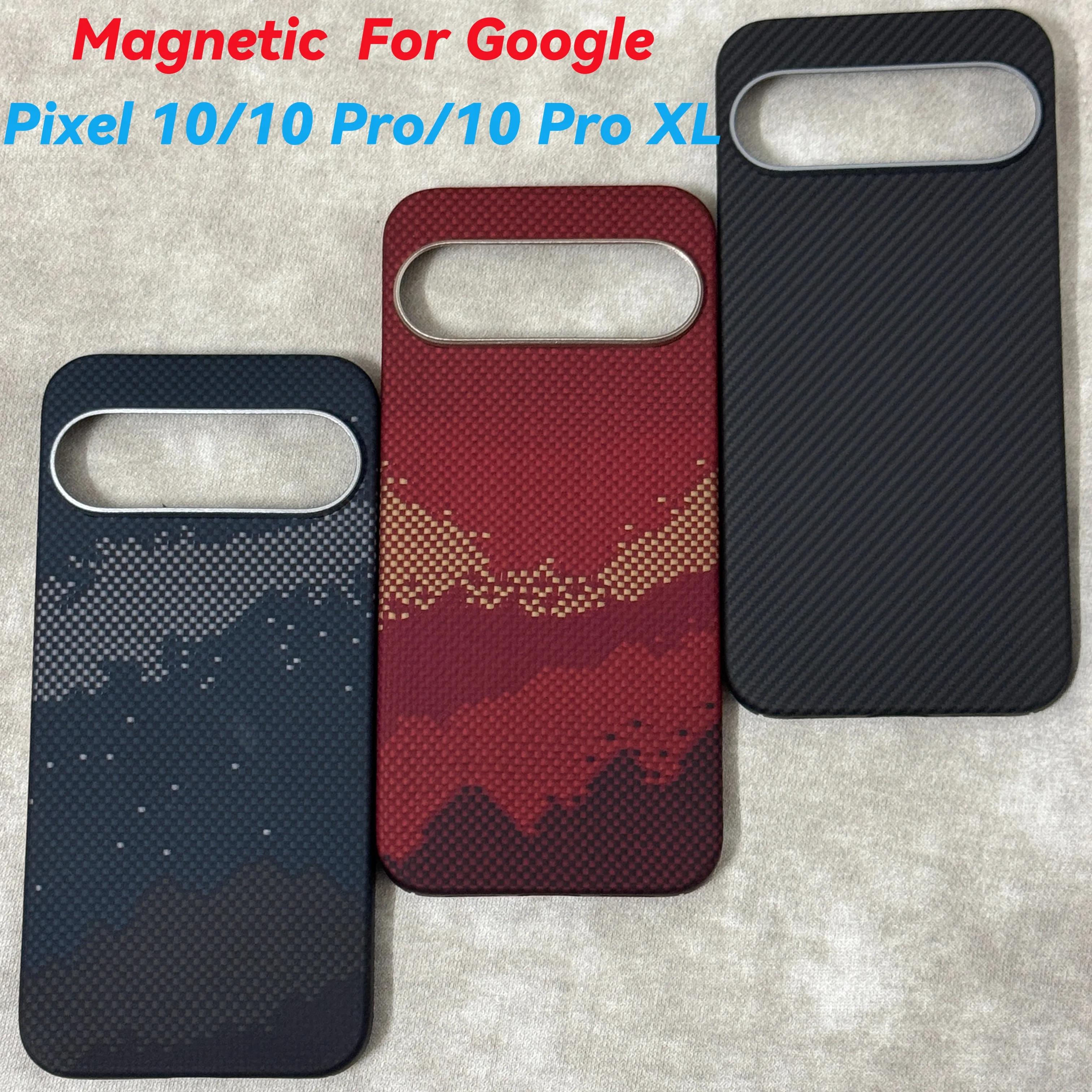 

For Google Pixel 10 / 10 Pro / 10 Pro XL Case, Aramid Fiber MagSafe Compatible Cover, Shockproof Lightweight Design