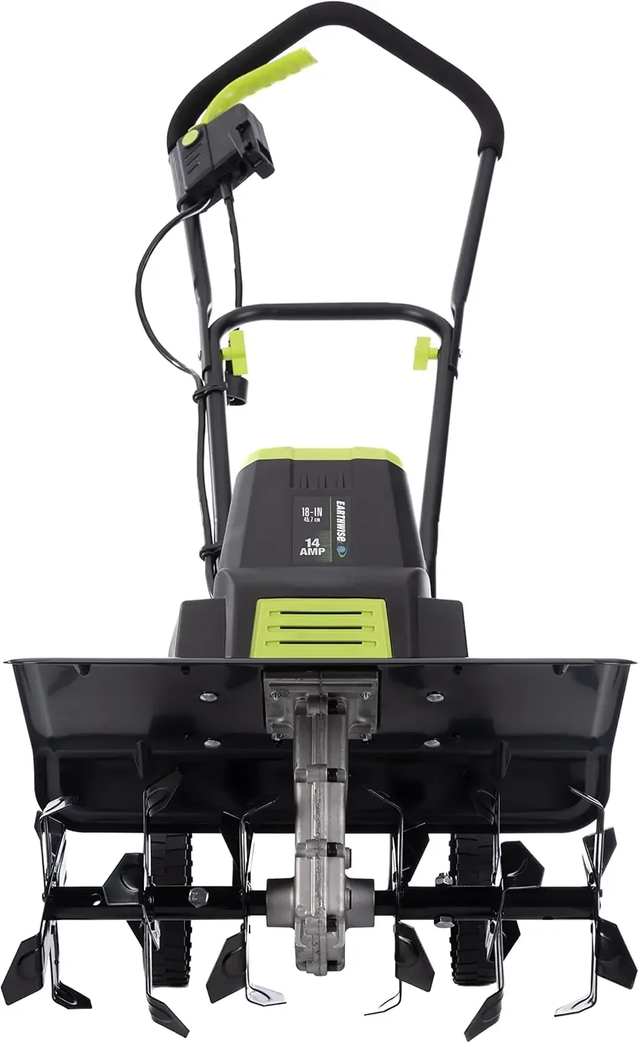 Ferramentas elétricas da ALM TC70018EW Cultivador elétrico de leme de jardim de 14 amperios e 18 polegadas, dentes fixos, preto