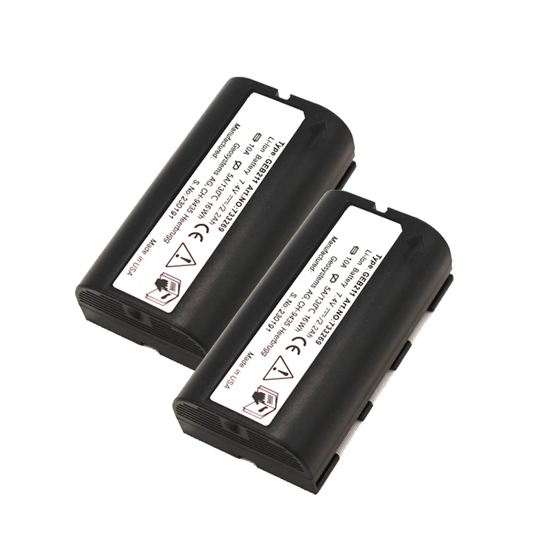 2Pcs GEB211 7.4V Li-ion Replacement Battery for Leica Total Station TPS1200 TPS1200+
