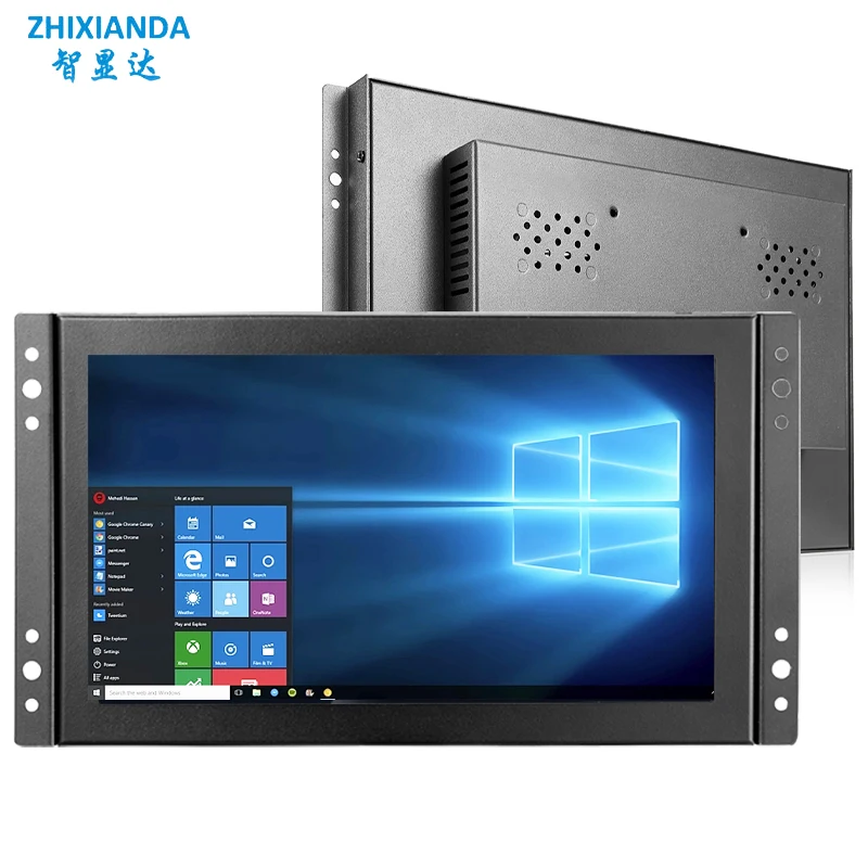 Widescreen 8 Inch Industrial LCD LED Monitor 1280*720  Metal Case Open Frame Screen Display HDMI/VGA/USB/BNC/AV Computer