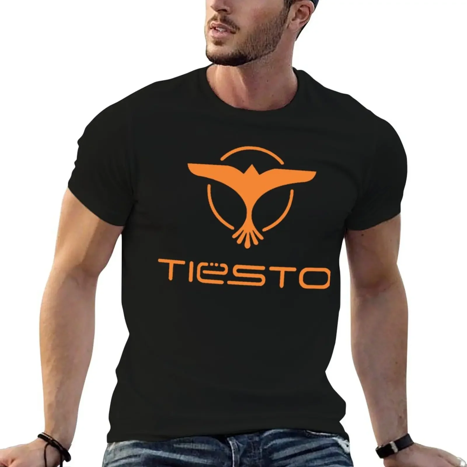 Tiesto T-Shirt blanks graphic t shirts quick-drying Short sleeve tee mens white t shirts