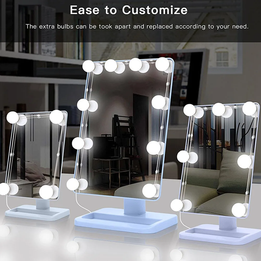 1 مجموعة مرآة الجبهة LED ضوء الغرور الجدول مصباح للحمام غرفة نوم USB شحن مصباح مرآة السلس التصميم الإبداعي سهلة #6