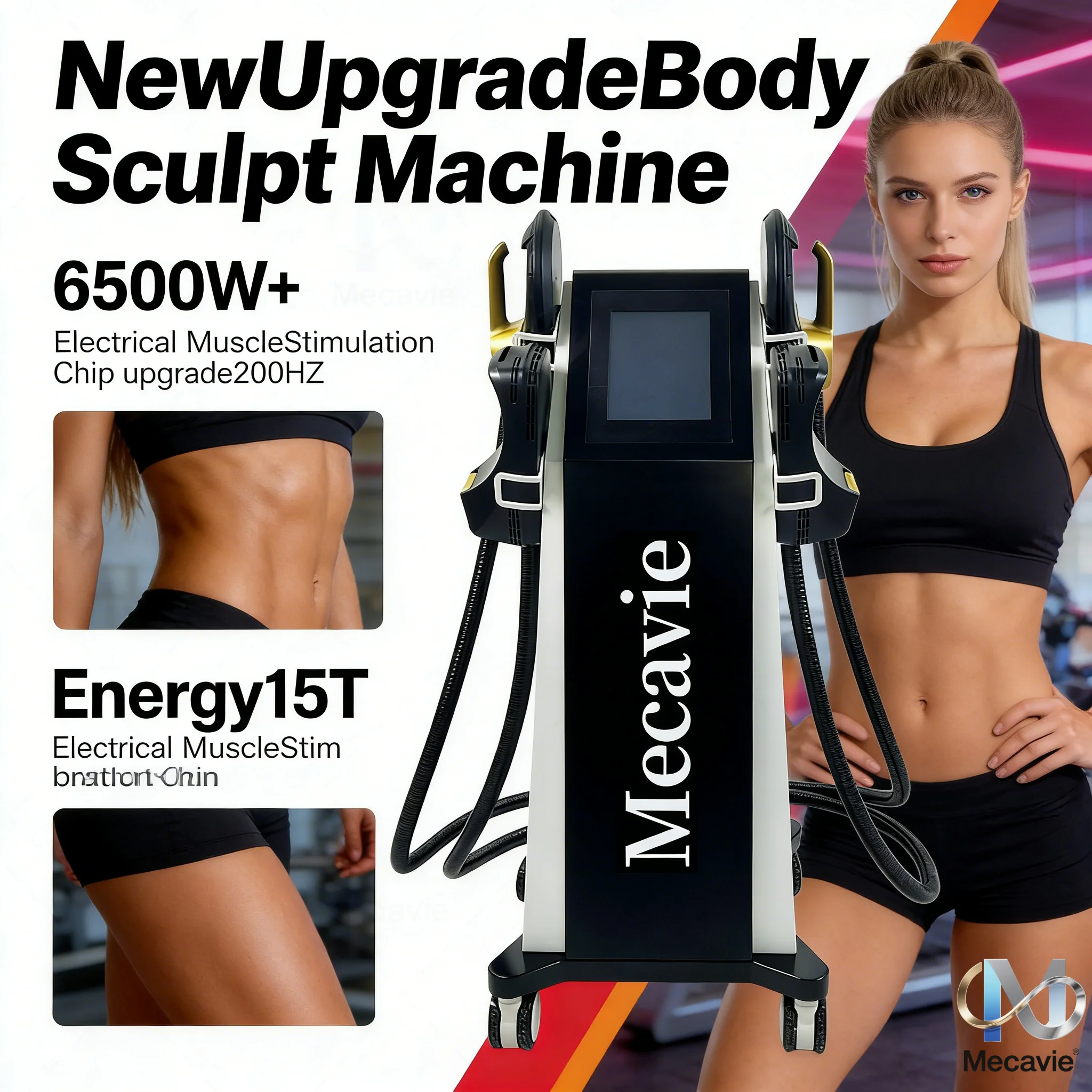 2026NEW MECAVIE 15 T 6500W Body Sculpt Weight Lose EMS body Muscle Stimulate body Slimming Sculpting Fat Reduction Machine