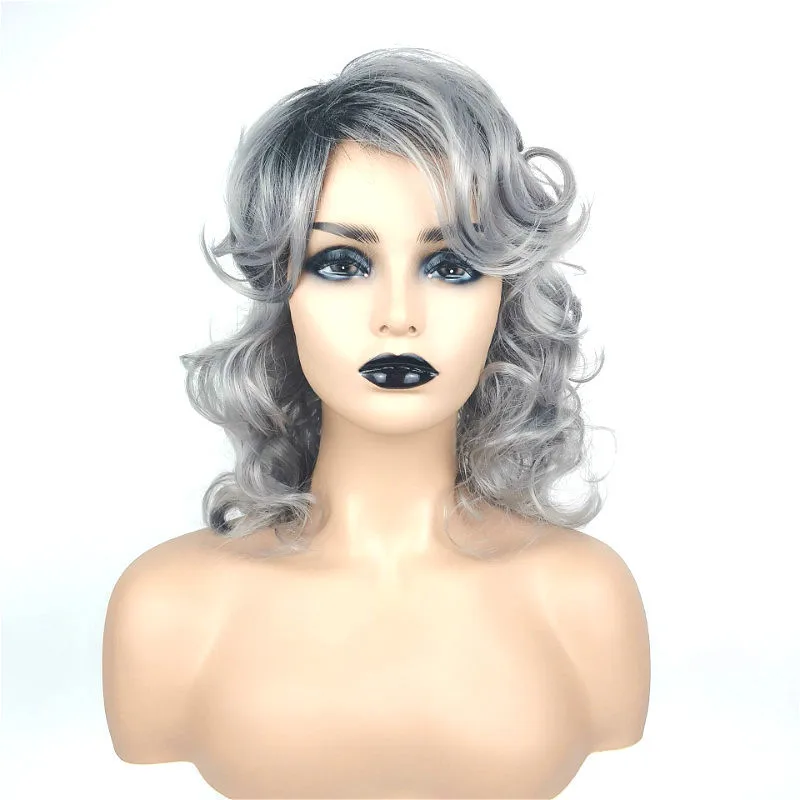 Fluffy More hair volume wig for middle-aged and elderly women with short curly hair is a great item for travel