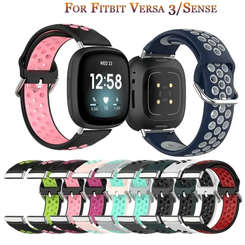 Colorful Bracelet Wrist Strap For Fitbit Versa 3/Sense Smart Watch Band For Fitbit Versa3 4 Wristband Sport Soft Silicone Straps