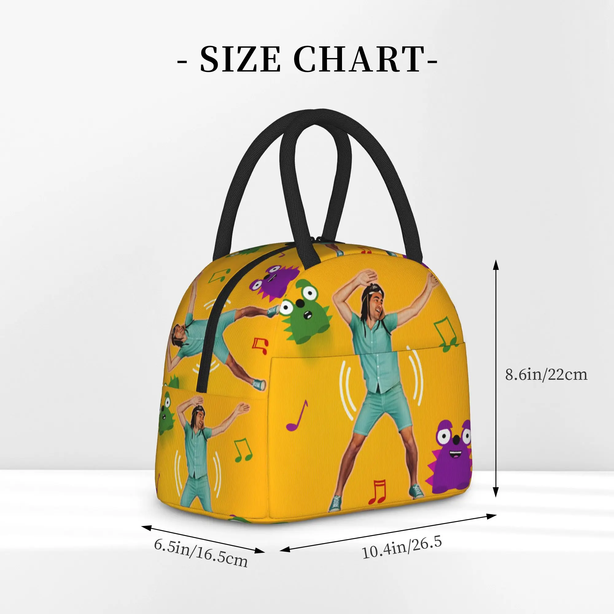 Danny Go Animated Programs Lunch Bag  Funny Lunch Box For Girls School Portable Cooler Bag Waterproof Print Tote Food Bags