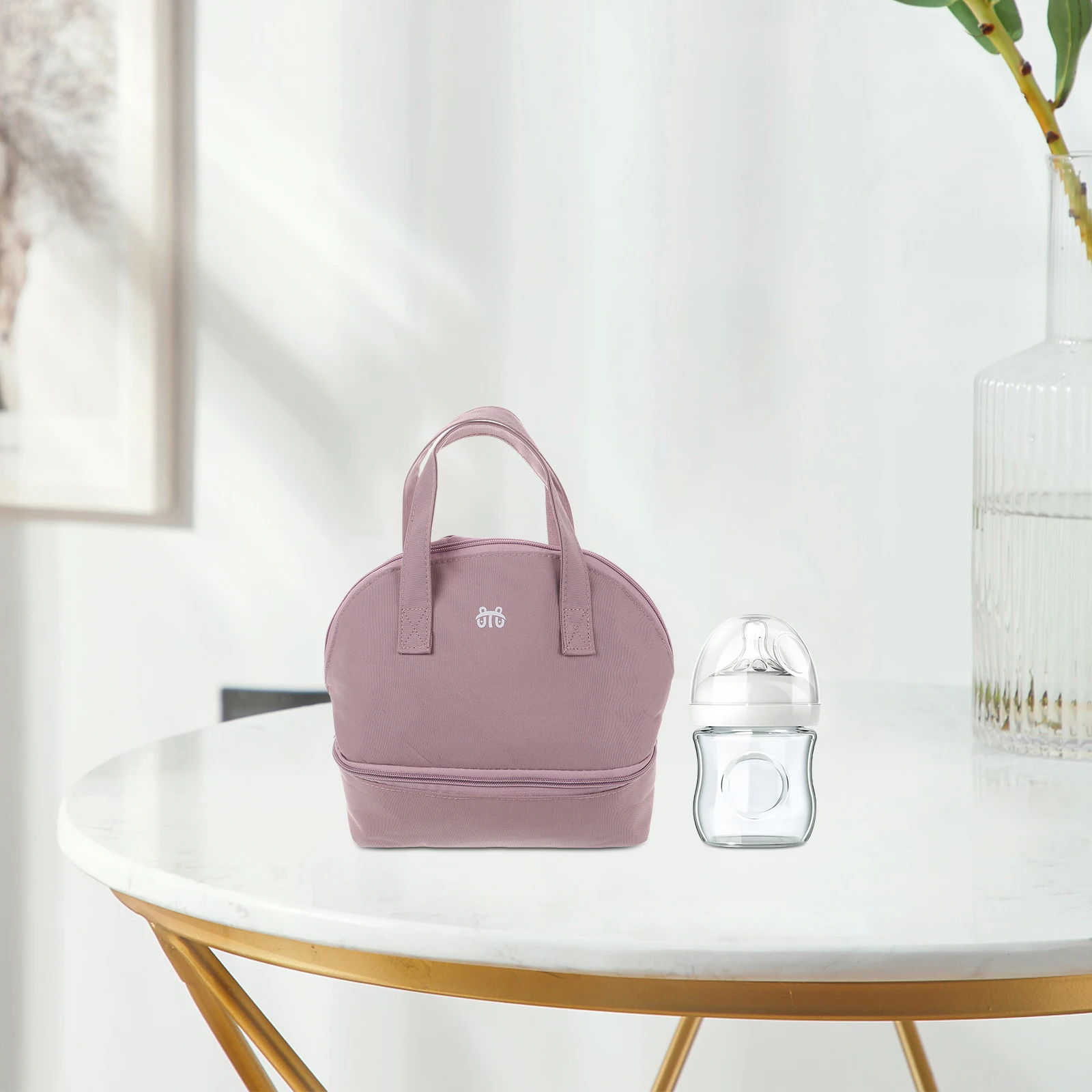 

Breastmilk Cooler Bag Insulated Tote Spacious Capacity Soft Material Baby Bottle Cooler Pouch Thermal Storage Backpack