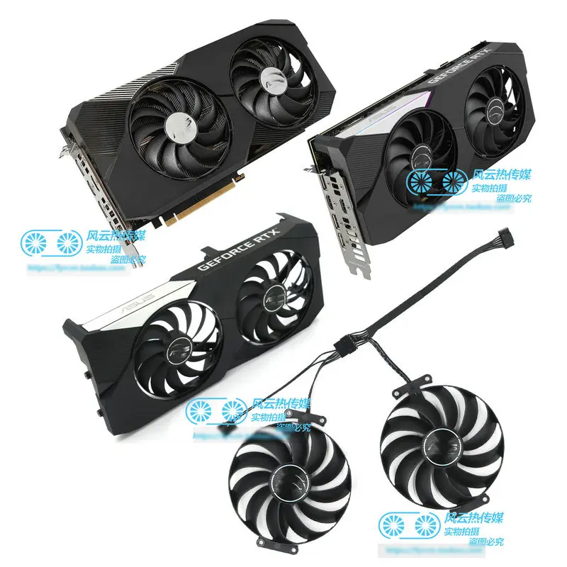 New for ASUS RTX3060 DUAL RTX3060Ti 3070 Graphics  Video Card Cooling Fan CF1010U12S T129215SU FDC10U12S9-C