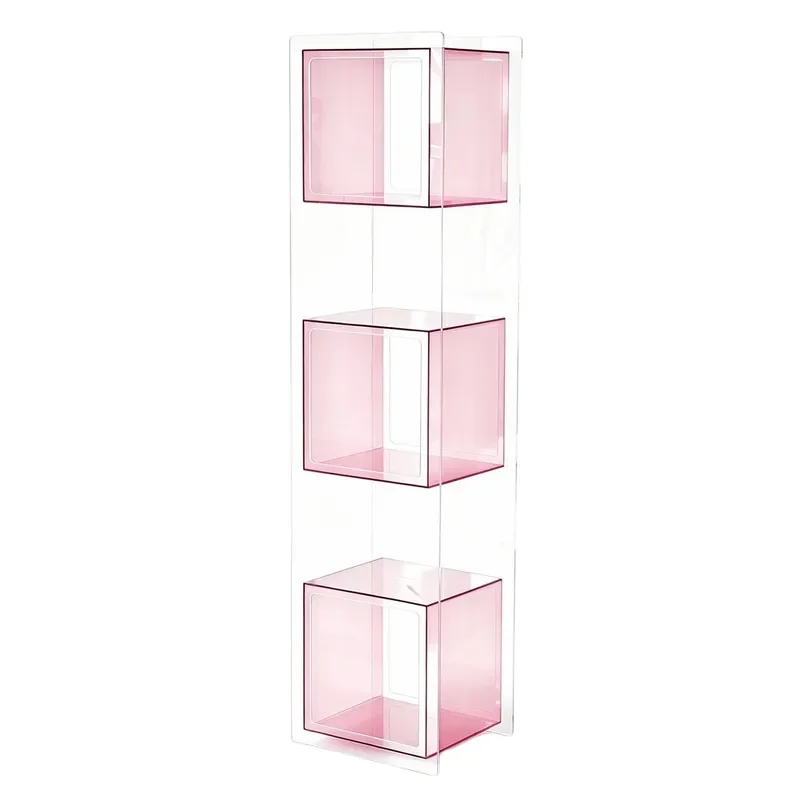 Clear Acrylic Display Case for Perfume Cosmetics Blind Box Figures Bedroom Storage Shelf Organizer Rack