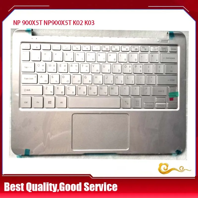 

New/Org For Samsung NP 900X5T NP900X5T K02 K03 Palmrest Korean keyboard Upper cover Touchpad,Silver