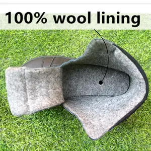 Botas de couro com forro de lã para mulheres e homens, descalço, zero drop, wider toes box 12 principais vendas bota de resgate - №6