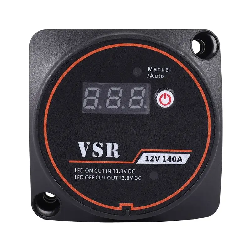 A54K-Voltage Sensitive Split Charge Relay Digital Display VSR 12V 140A For Camper Car RV Yacht Smart Battery Isolator Charge
