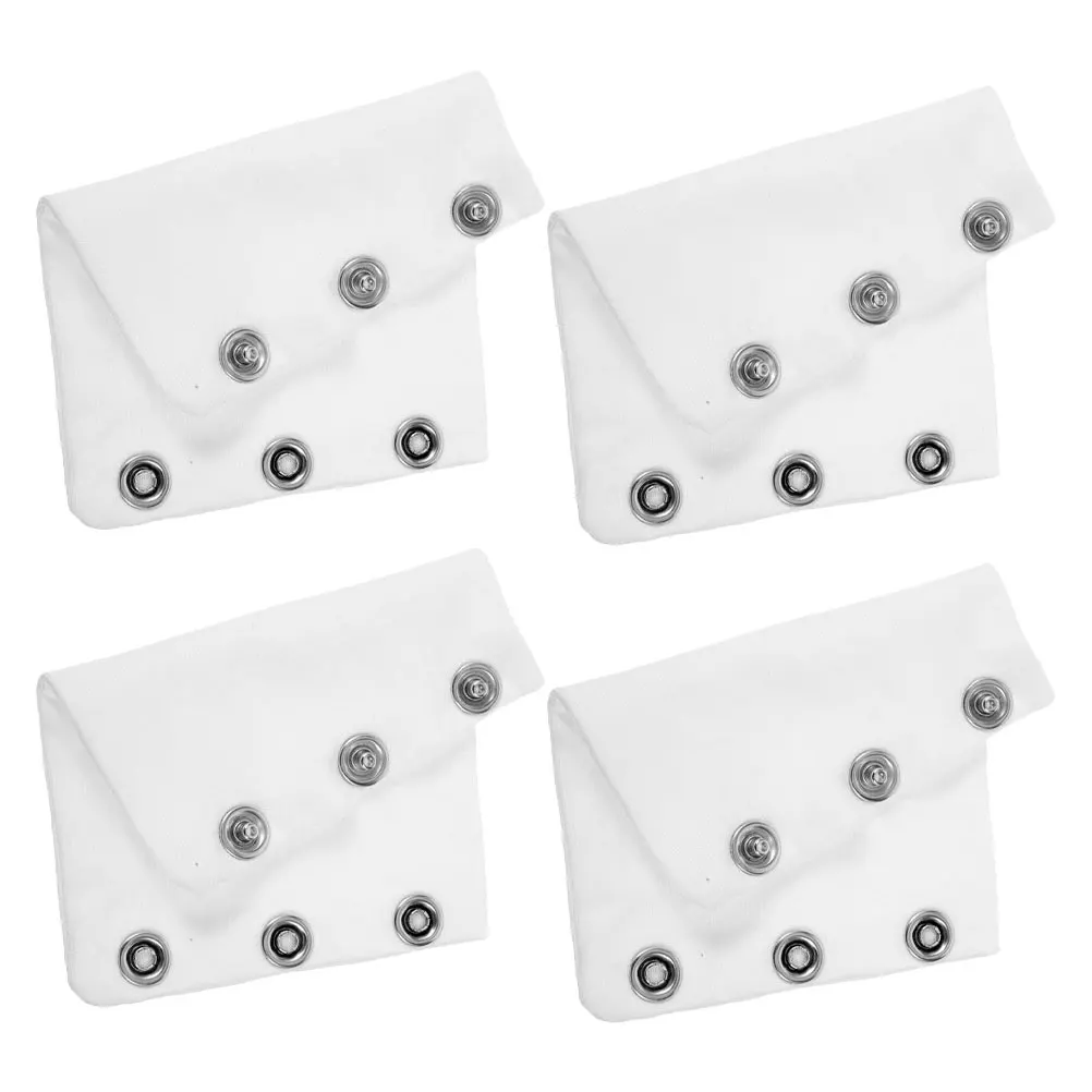 Estensore per tuta da bambino 4 pezzi Estensione a scatto per body morbido Estensore a scatto a doppio strato leggero bianco per neonato