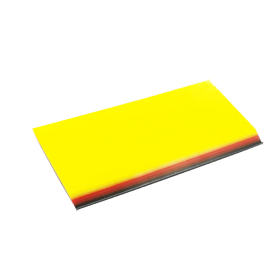 Escurridor de goma suave de 3 capas TPU PPF película de protección de pintura de coche escobilla de aplicación herramienta de tinte de ventanilla de coche amarillo A191