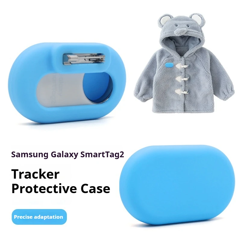 Eayburst Cover für Samsung Galaxy SmartTag2 Hülle mit Pin, rutschfeste weiche Silikonhülle für Kinder, GPS-Tracker-Zubehör – Detail 1