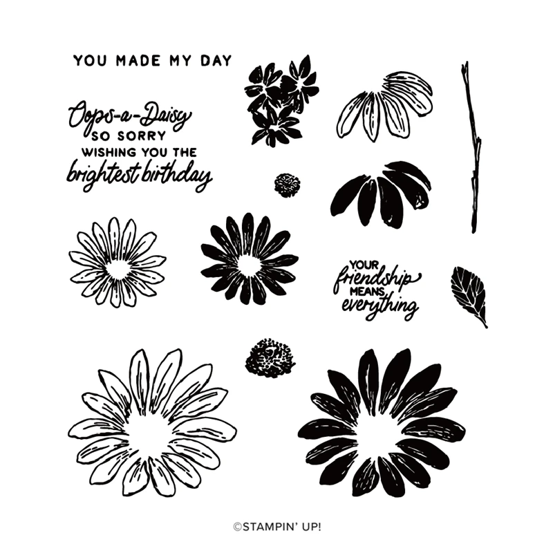 Cheerful Daisies Friendship Birthday 2023-2024 Annual Catalog Cutting Dies Clear Stamp Scrapbooking Frame Card Craft