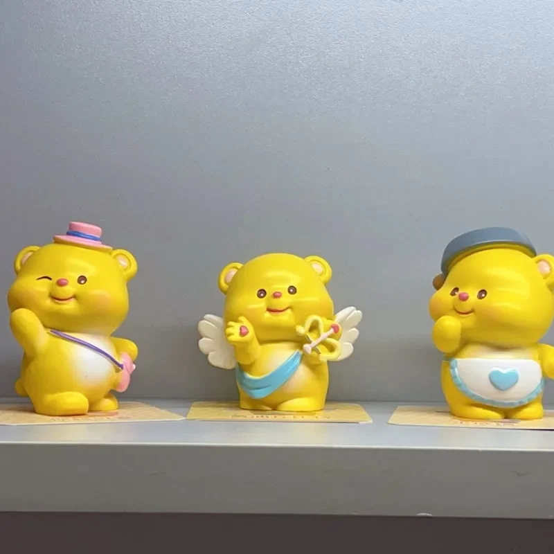 Butter Puff Bear Blind Box Toys Action Figure Kawaii Cartoon Bear Model Doll Surprise Gift Desk Ornament Collection ToyGuess Bag