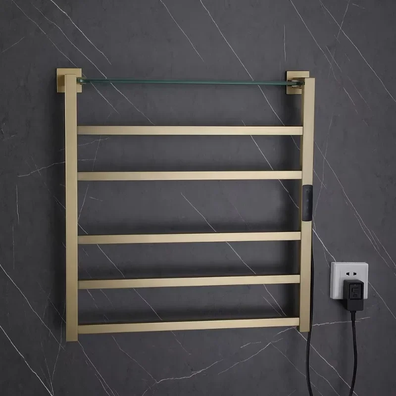 Quality Wholesale Heated Vertical Rail Towel Steel Bathroom Electric Heated Rail Towel Rack with Timer