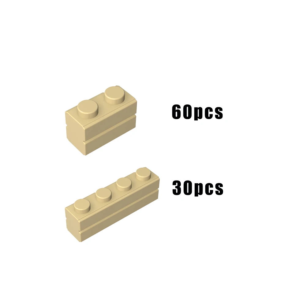 Gobricks 98283 15533 MOC Mixed Solid Colors Bricks Special 1x2 And 1x4 with Masonry Parts Profile Building Blocks Classic Model