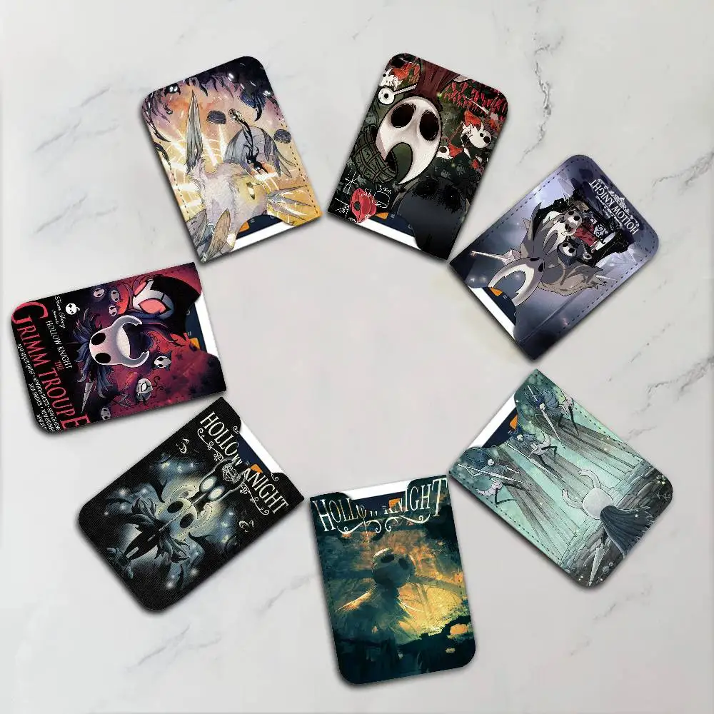 Video Game H-Hollow K-Knight S-Silksong Pu Leather Credit Card Holder Slim Business Cardholder Theft Id for Men Women Outdoo