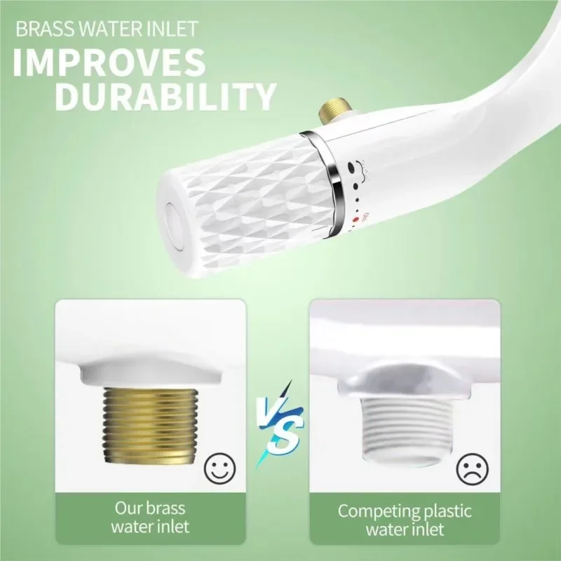 Smart Bidets Attachment Ultra-Slim Toilet Seat Attachment Dual Nozzle Adjustable Water Pressure Non-Electric Ass Sprayer