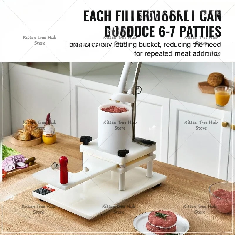 Commercial Burger Patty Machine, 3 Convertible Molds (2/4/5 Inch) Manual Beef Patty Machine