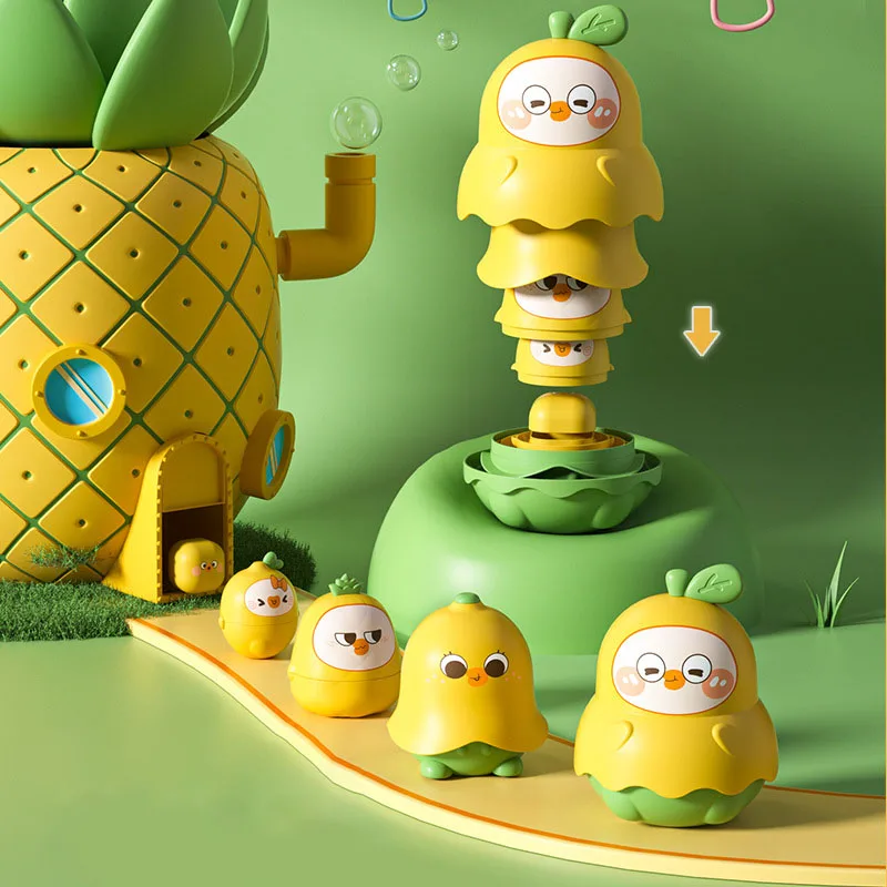 ซ้อนของเล่นเด็กตุ๊กตาทํารังของรัสเซียเด็กการงอกของฟันแหวนทารกการศึกษาซ้อนถ้วยของเล่น