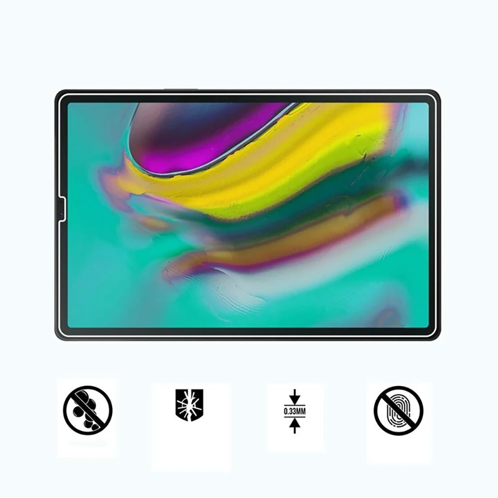 삼성 갤럭시 탭 S5E T720 용 강화 필름 방폭 태블릿 강화 유리 방수 울트라 클리어 보호 필름