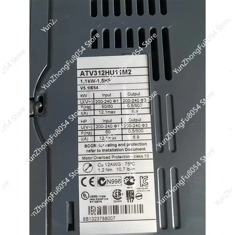 

Suitable for ATV312HU11M2 Variable Speed Drive Altivar ATV312 1.1Kw 2.4kVA 74W 200-240 V 1 Phase Power Supply