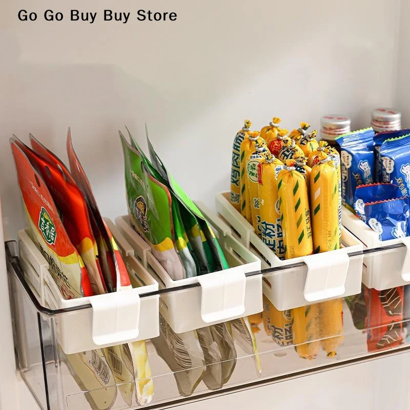 1pcs Home Refrigerator Storage Partition Board Adjustable Fridge Divider Storage Separators Kitchen Bottle Can Shelf Organizer