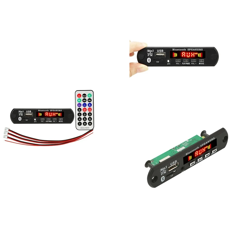 2X3W 6W Amplifier Decoder Board Bluetooth V5.0 Car MP3 Player USB Recording Module FM AUX Radio For Speaker