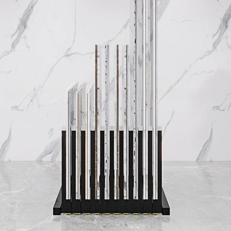 Thin plate display cabinet Pull-out sample display stand Marble display stand