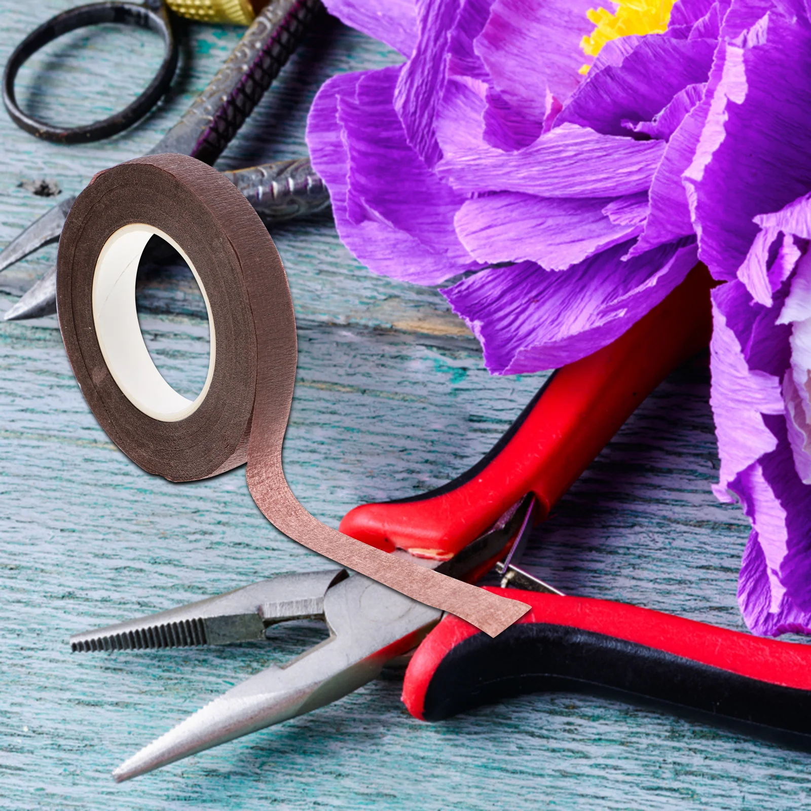 3 قطعة 12 مللي متر X 30Yd شريط زهور ذاتي اللصق لمط لتغليف باقة الحرف اليدوية أكاليل ذاتية الصنع أشرطة لاصقة ملونة يلتف