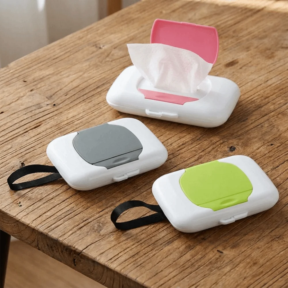 Wipes Storage Box Refillable Wipes Dispensers Sealed Waterproof Wipe Holder Plastic Dust-proof Wet Wipe Container Outdoor