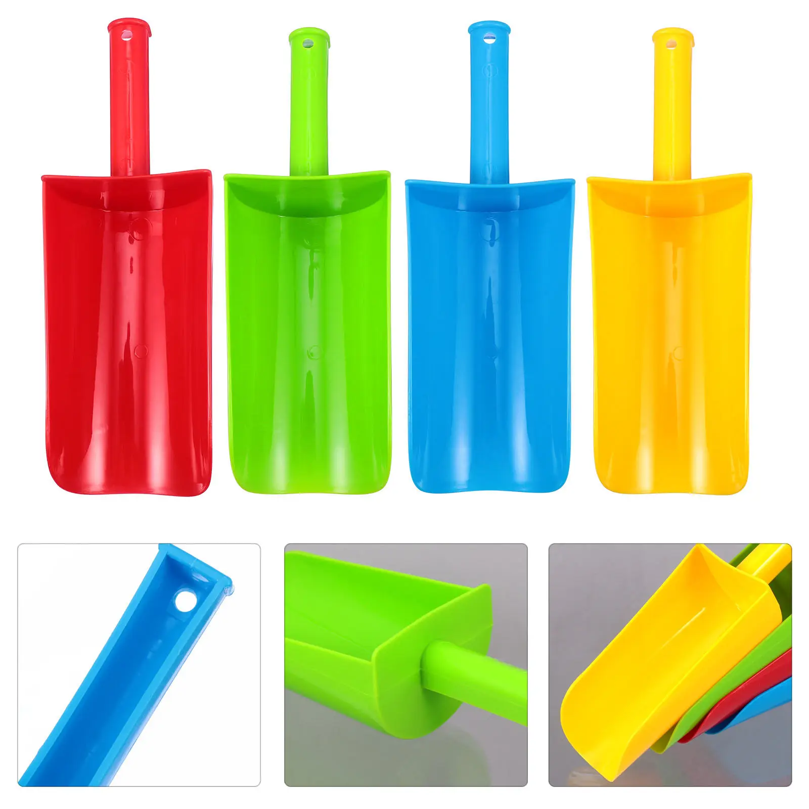 

4Pcs Kids Sand Shovels Premium PP Material Durable Safe Beach Playing Set Summer Sandbox School Activities Sand Shovel Toys