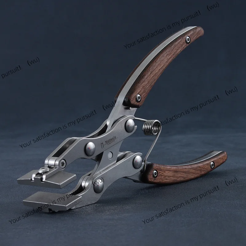 Second-generation cost-effective, flat-mouthed pliers, parallel pliers, handmade DIY leather pliers 38mm 350g