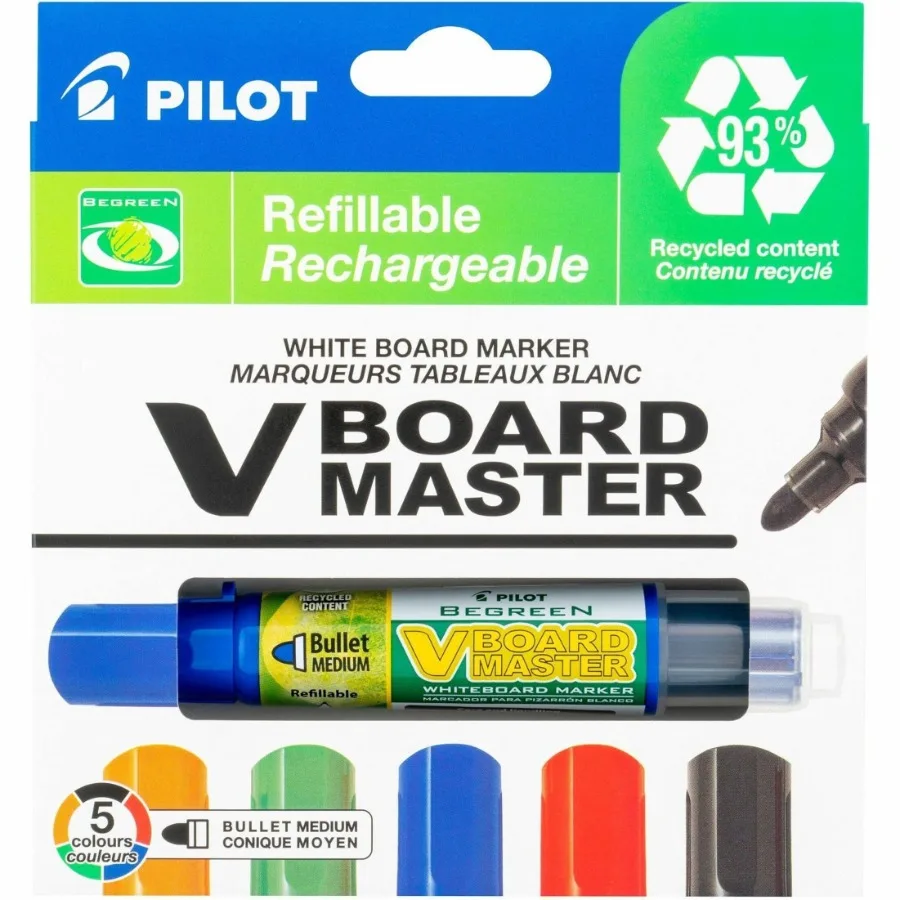 

Маркеры Be Green V Board Master для сухого стирания с наконечником-пулей для плавного письма и легкой очистки Идеально подходят для офиса в классе и хо