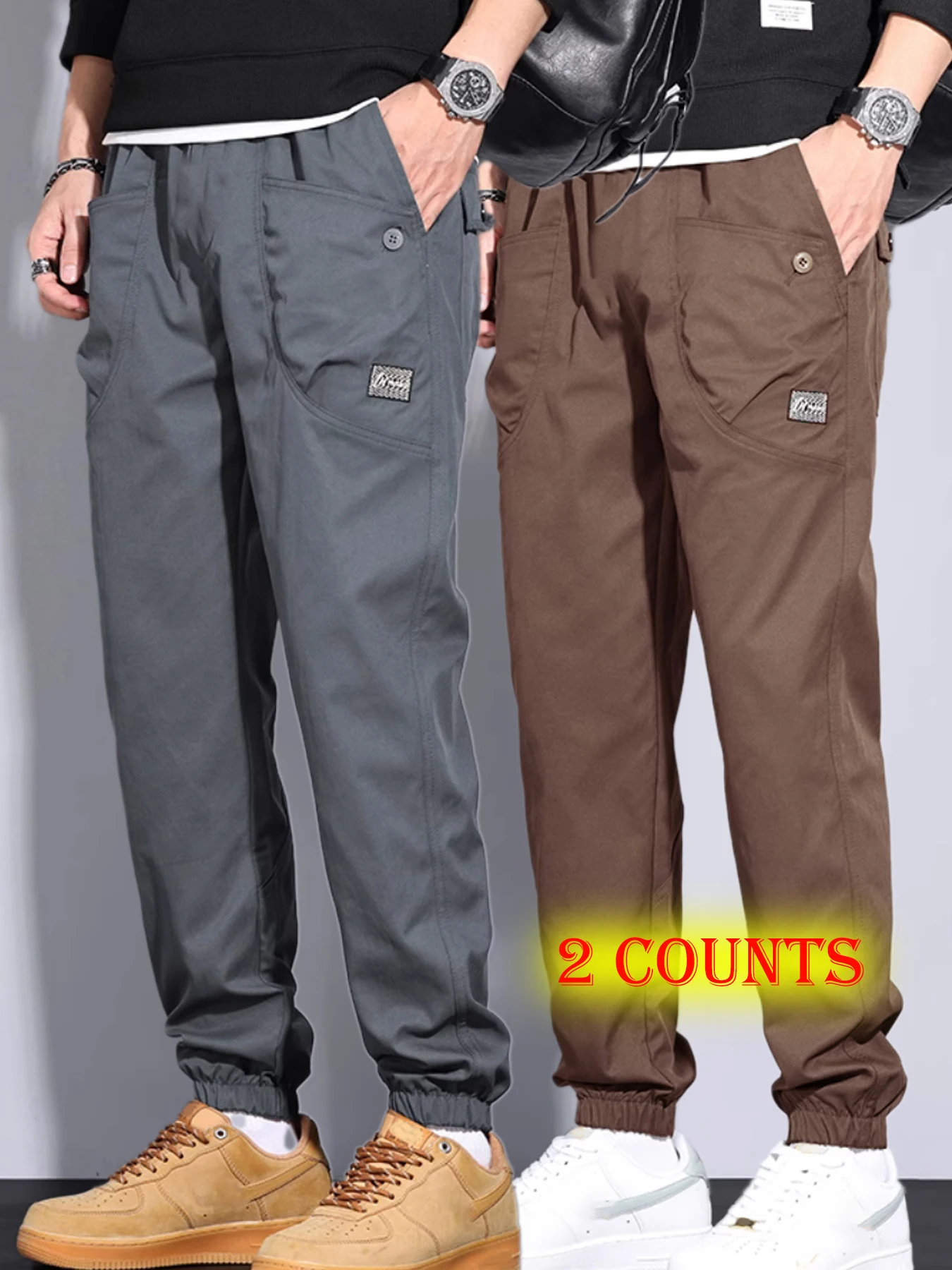 

Men's summer loose casual paratrooper pants, thin work pants, men's sports quick drying assault pants, casual and good-looking