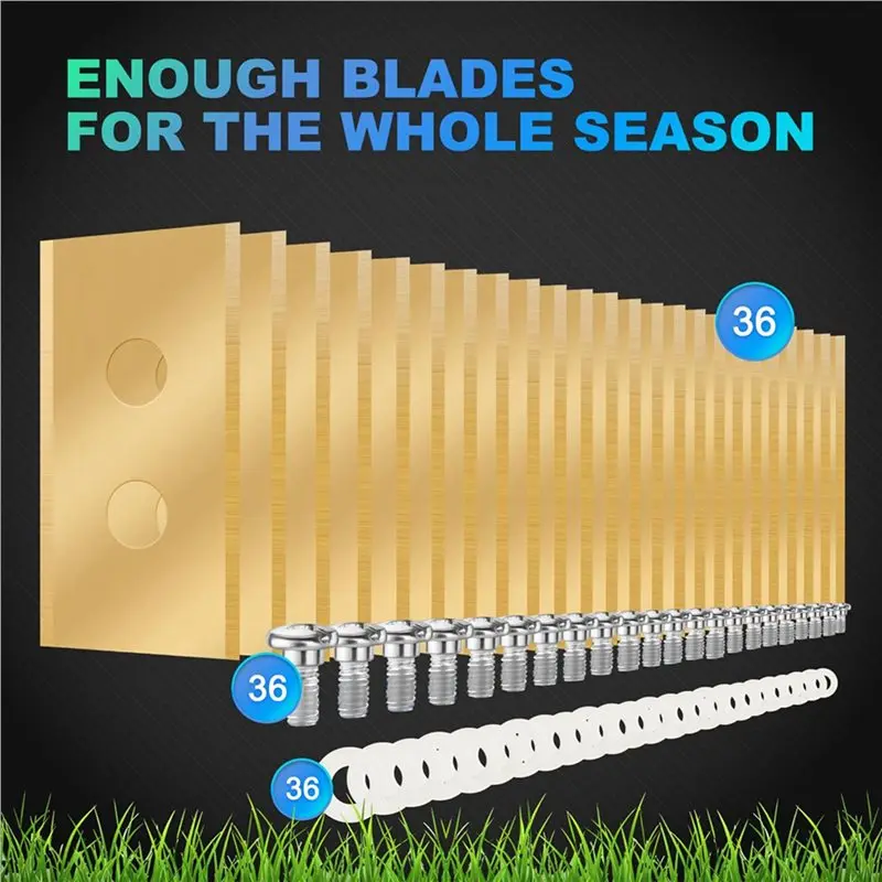 216Pcs Replacement Blades Compatible For Mammotion Luba & Yuka All Series, Titanium Replacement Robotic Lawnmower Blades-New