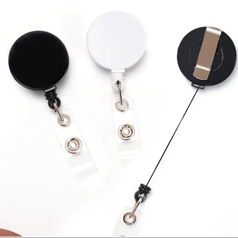 

1pc Work Card Clip Company Factory Workers Staff Pass Access Card Badge Reel Hospital Nurses Employee's Card Retractable Lanyard