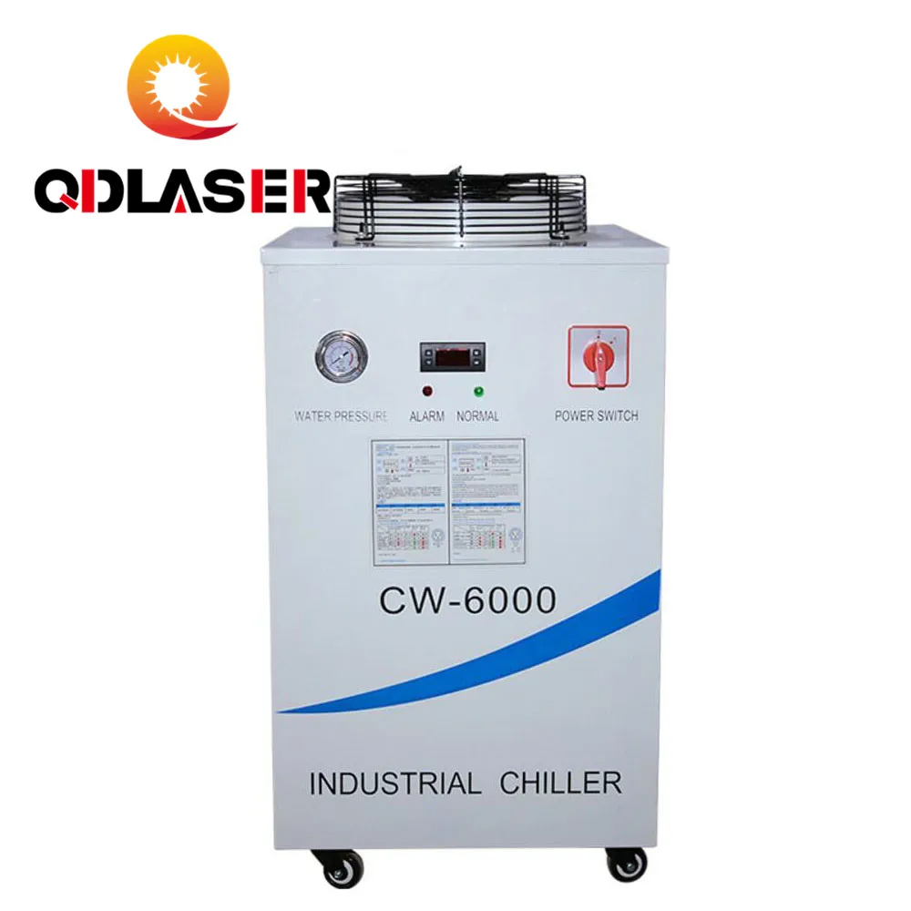 

QDLASER 220V CW-6000AH Laser Water Chiller For Cooling Three 100W or Four 80W CO2 Laser Tubes