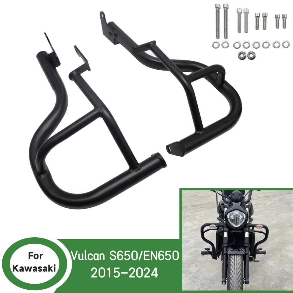 

EN650 VN650 Engine Guard Bumper For Kawasaki Vulcan S 650 S650 2015-2024 Crash Bar Motorcycle Body Frame Protector Accessories